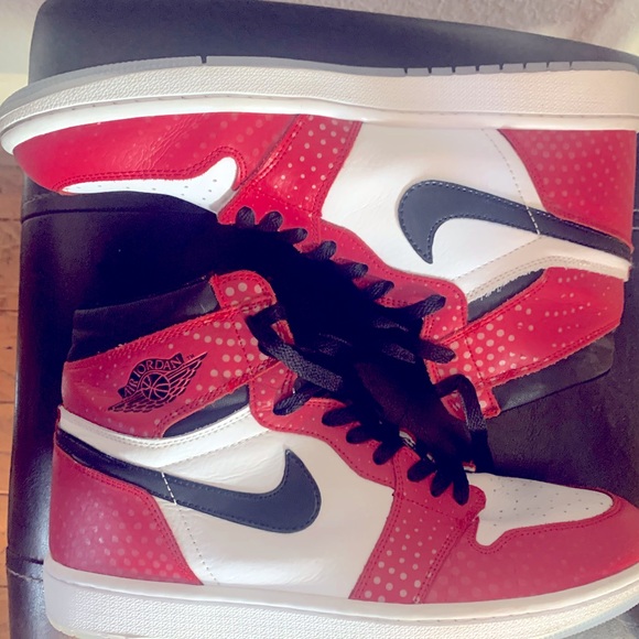 spiderman jordan 1 size 12